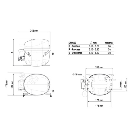 Sprężarka chłodnicza Embraco Aspera NEK2150GK R404a/R507