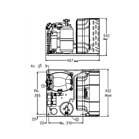 Agregat chłodniczy Tecumseh CAJN2446ZBR R404a