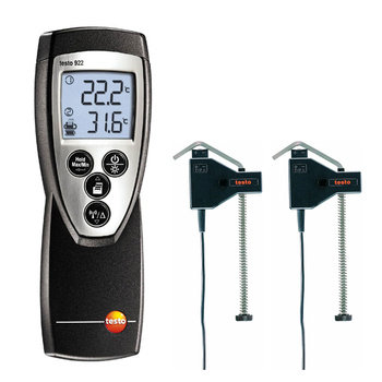 Zestaw miernik Testo 922 + dwie sondy zaciskowe na rury