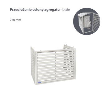 Przedłużenie osłony agregatu - białe 770mm
