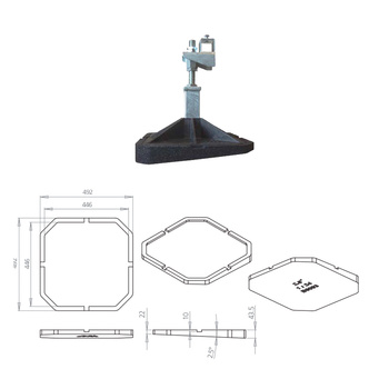 Mata antywibracyjna 450 mm 2.5º  BIG FOOT 