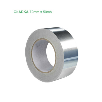 Taśma aluminiowa gładka 72mmx50mb