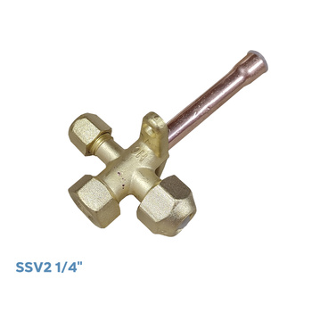 Zawór serwisowy odcinający do klimatyzacji SSV2 1/4 ''