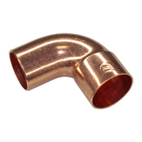 Łuk miedziany jednokielichowy 5/8" 90° NYPEL